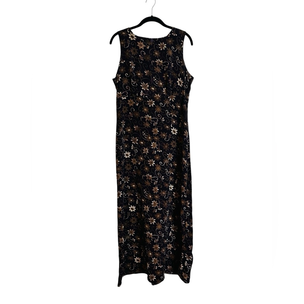 Vintage Byer Studio Maxi Dress Empire Waist Floral 90s Grunge Boho Size 12